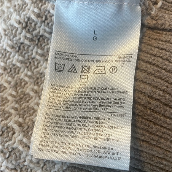 Banana Republic Beige Textured Open Front Cardigan size L Tan Cream - Picture 3 of 3